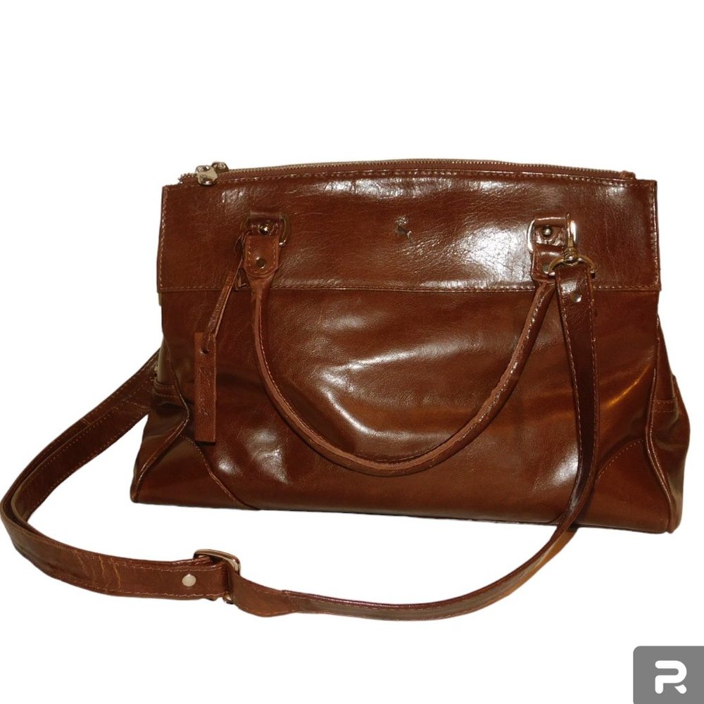 Ashwood Leather Tote Laptop Bag Sachel With Crossbody Strap Work Career Bag